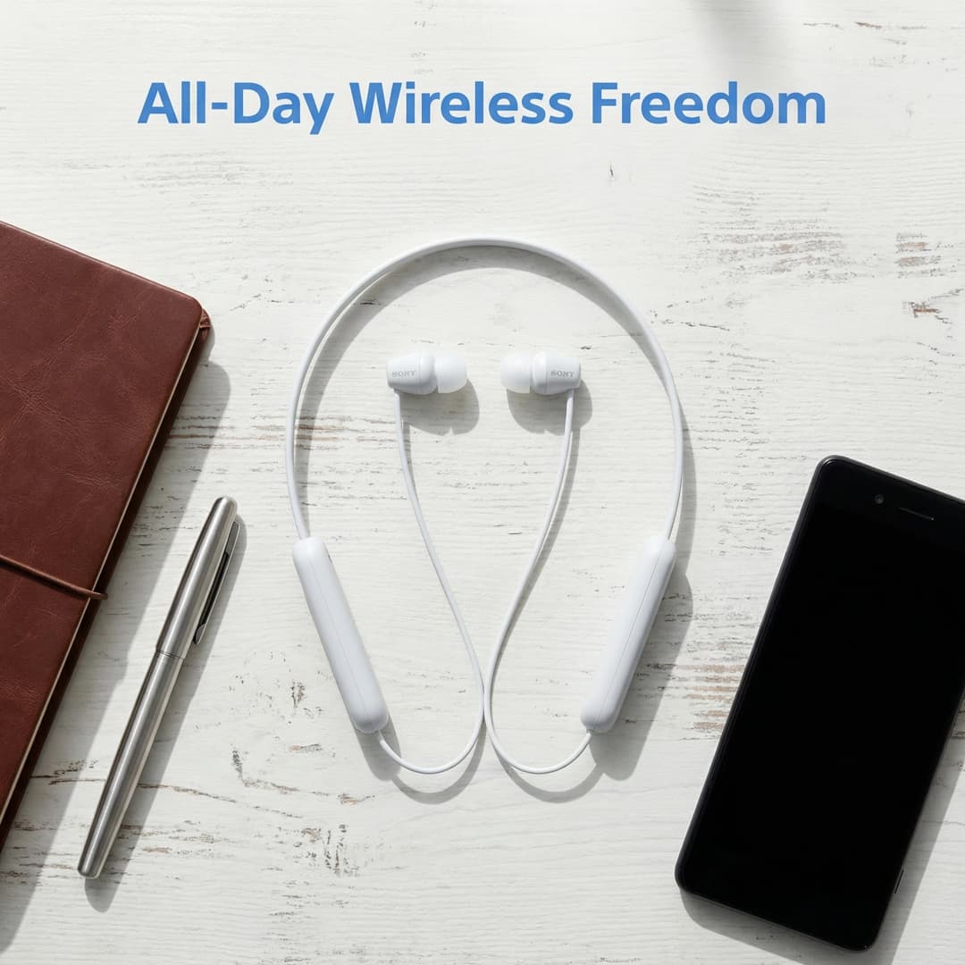 SONY WI-C100 Wireless Stereo Neck Hanging Bluetooth Earphones IPX4 Waterproof and Sweatproof About 25 Hours Long lasting Battery - 6