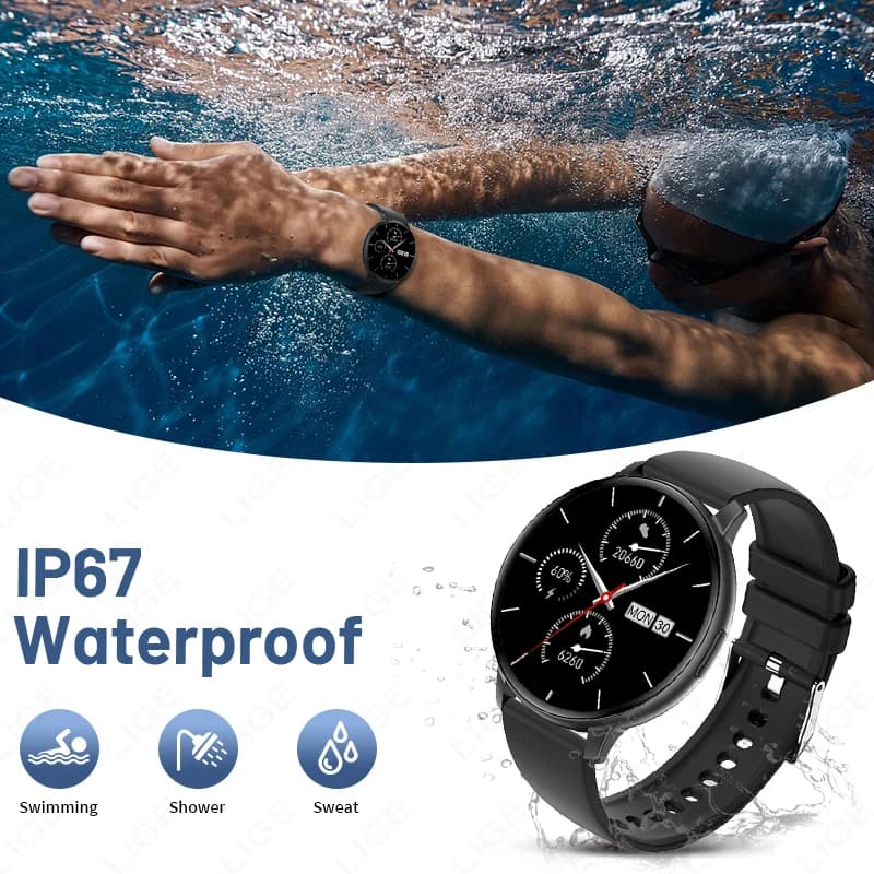 LIGE Smart Watch Men Women Bluetooth Call Heart Rate Health Monitor 1.38inch HD Screen Fashion Sports Men Smartwatch Women  2026 - 5