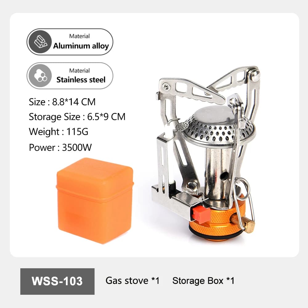 Widesea One-Piece Gas Stove 3500W Aluminum Alloy Portable Camping Stove Easy to Carry for Outdoor Cooking Hiking Backpacking - 6