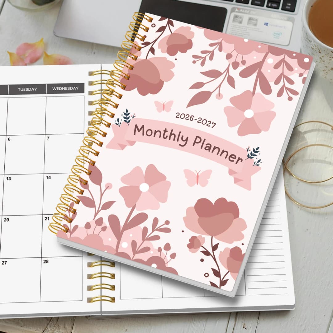 مخطط أسبوعي وشهري A5 لعام 2026-2027، منظم حلزوني مع التقويم والملاحظات، لوازم مدرسية ومكتبية - 6