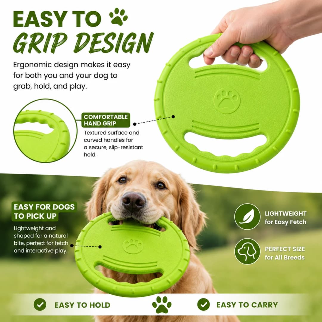EVA Flying Disc Dog Training Toy Puppy Outdoor Interactive Game Playing Supplies Pet Chewing Flying Saucer Floating Water Toy - 4