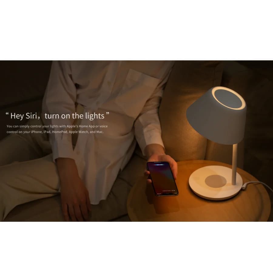 Yeelight Staria Bedside Lamp Pro Touch Dimming Support wireless phone charging Voice Control For Apple Homekit (ERP compliant) - 4