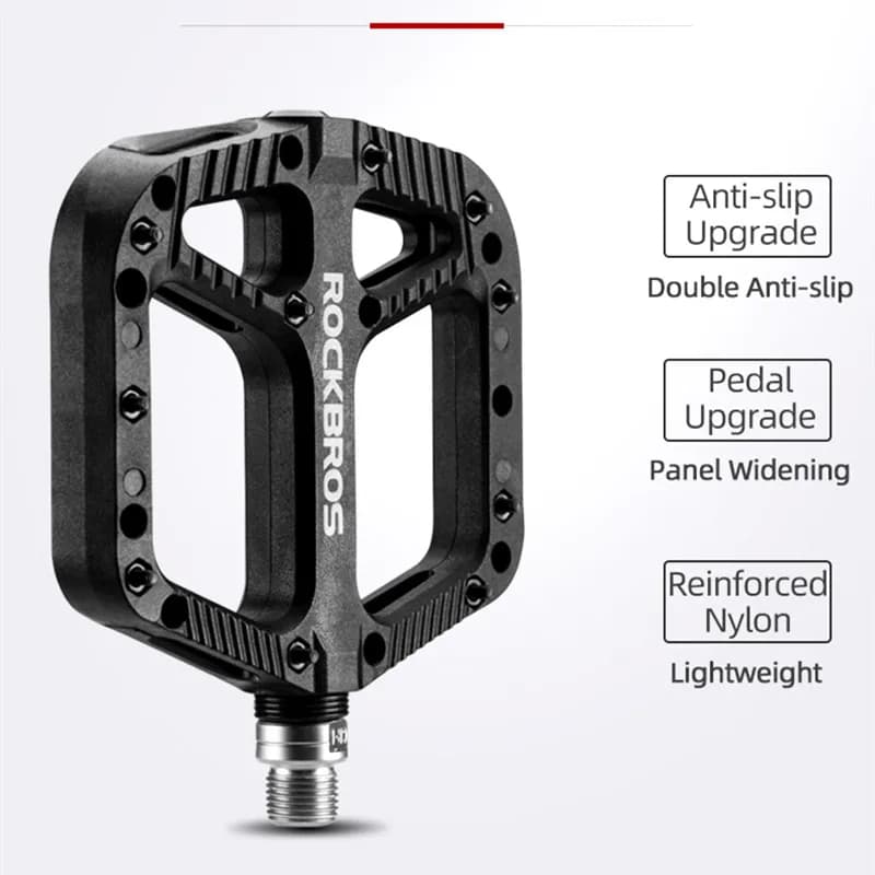 ROCKBROS Ultralight Seal Bearings Bicycle Bike Pedals Cycling Nylon Road bmx Mtb Pedals Flat Platform Bicycle Parts Accessories - 4