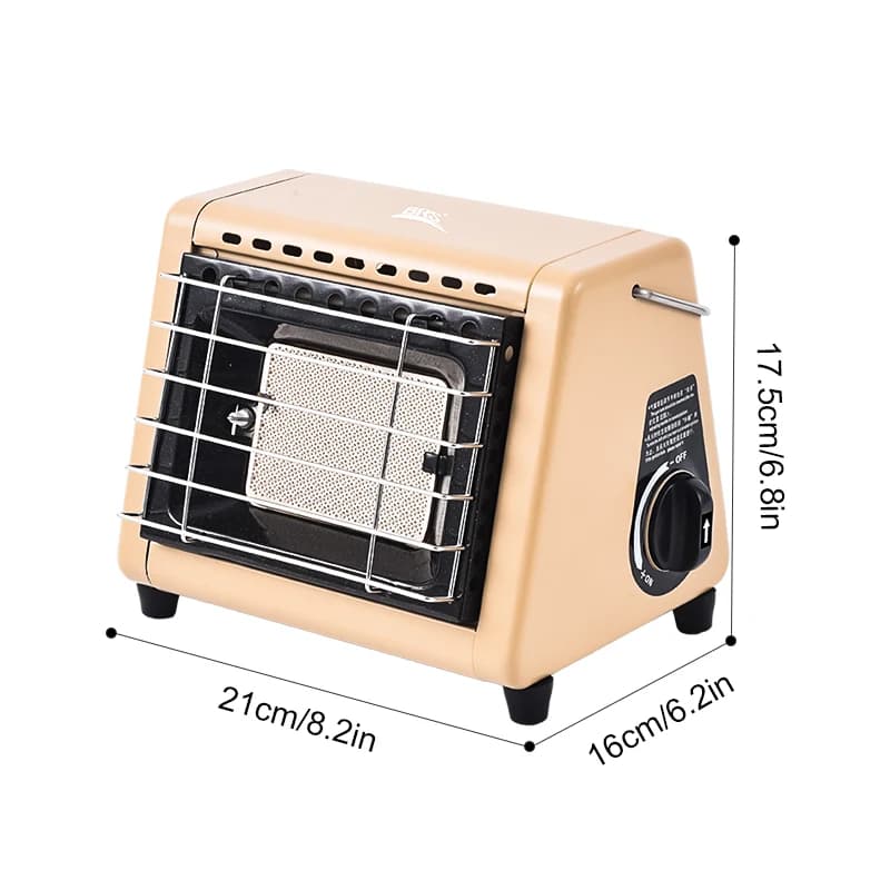 BRS-H23 Portable Tent Heater 1500W Outdoor Space Butane Heater with Control Valve Infrared Ray Patio Heater for Camping Winter - 3