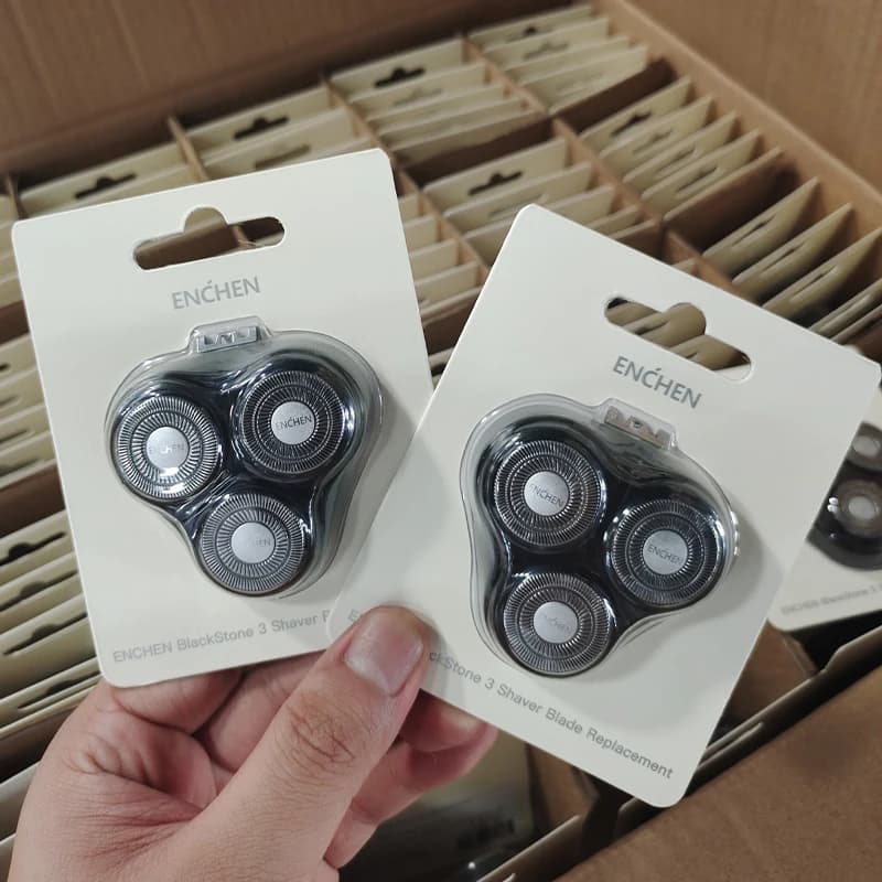 رأس شفرة حلاقة بديل ENCHEN BR-3 BlackStone 3 الأصلي 3D عائم مقاوم للماء للاستخدام التنظيفي للرجال - 4
