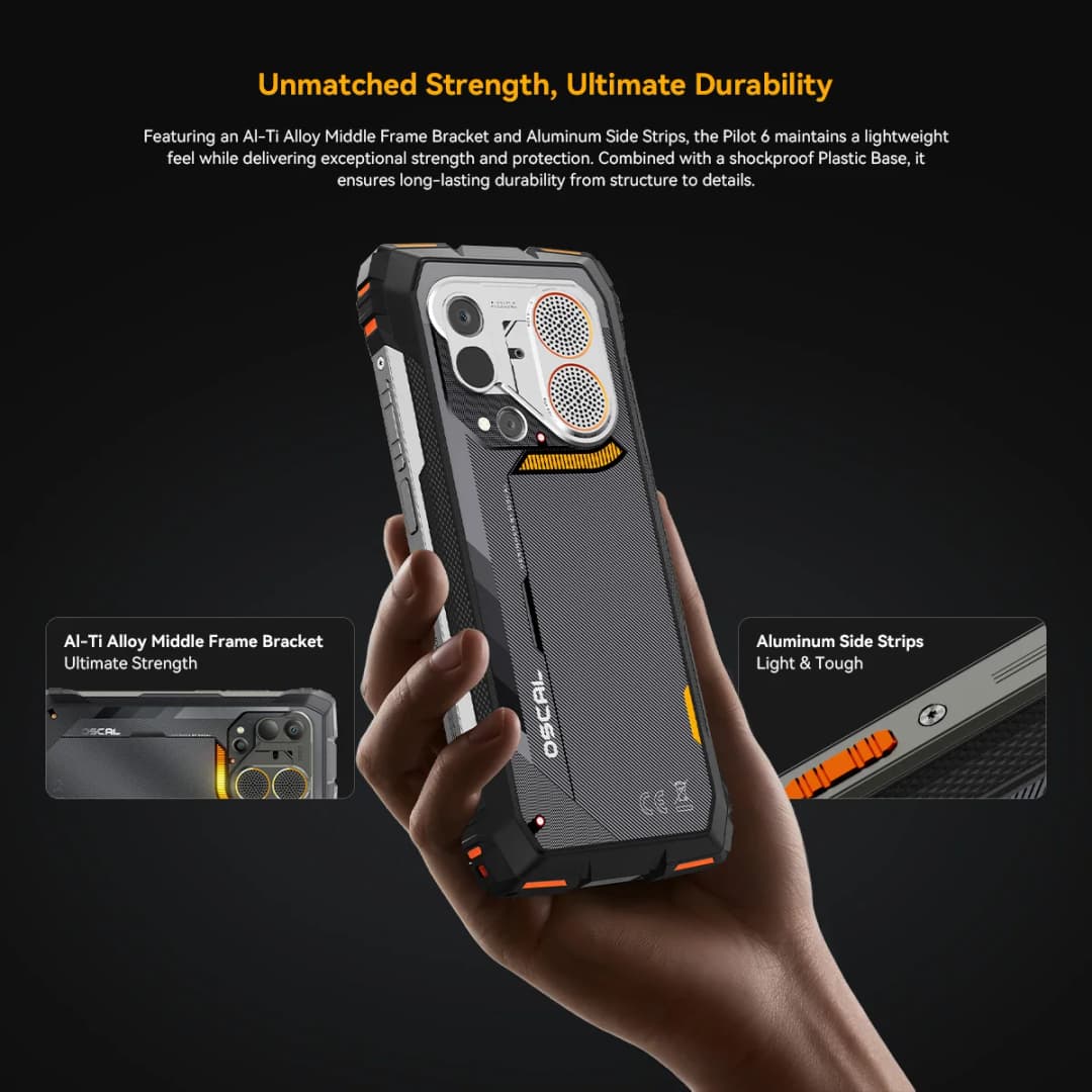 Blackview OSCAL PILOT 6 thermal imaging Rugged Smartphone MTK G100 6.67" 2.4K Display 120Hz, 12GB 256GB, 10000Amh Phones Dual 4G - 5