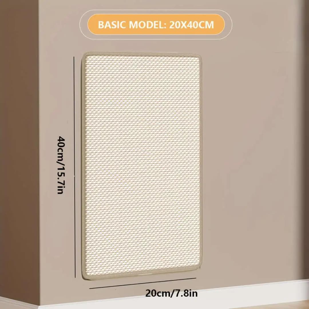 لوح خدش من حبل القنب المتين للقطط والأرانب - تصميم آمن للأريكة، لاصق سحري غير مرئي، تمرين متعدد الطبقات - 3