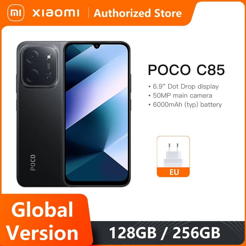 【العرض الأول عالميًا】هاتف POCO C85 النسخة العالمية 128/256 جيجابايت معالج Helio G81-Ultra بطارية 6000 مللي أمبير شاشة 6.9 بوصة كاميرا 50 ميجابكسل شحن 33 واط NFC