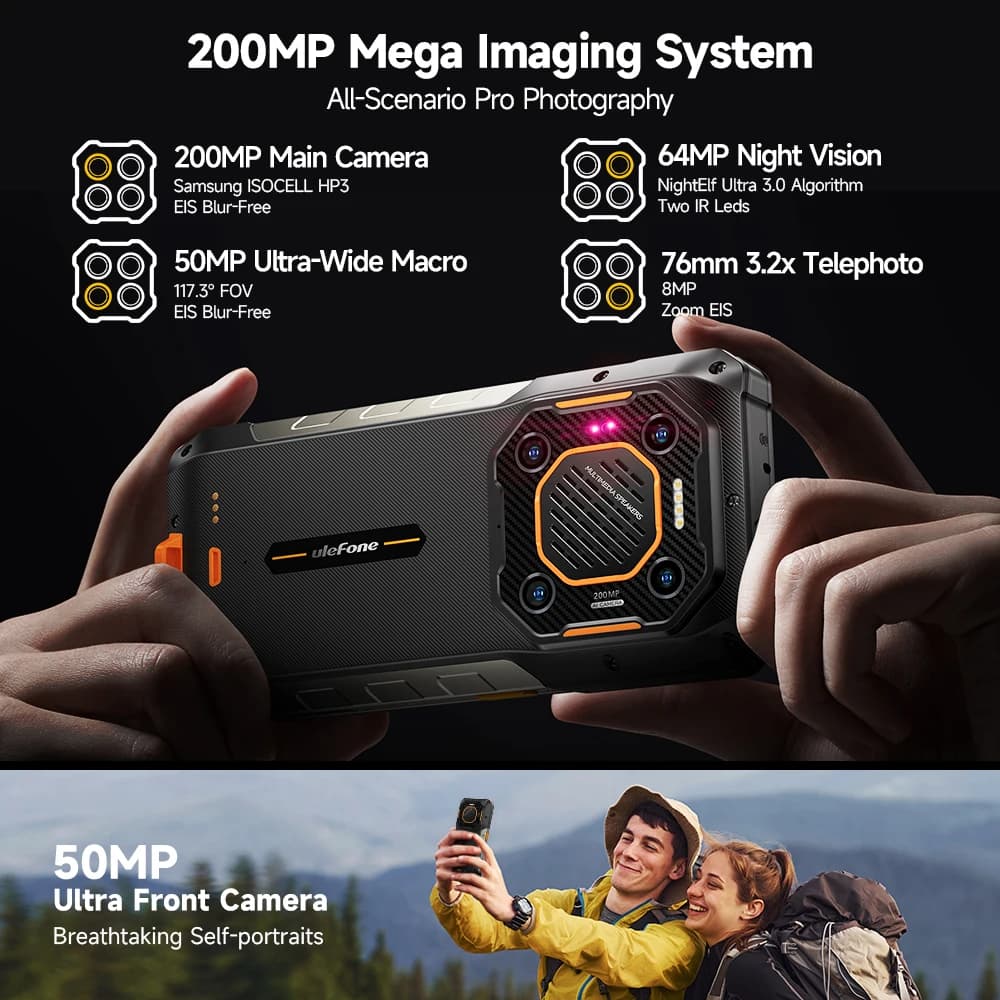 【New】Ulefone Armor 26 Ultra 5G Rugged Waterproof Smartphone 120W 15600mAh 200MP+64MP Smartphone Up to 24GB+512GB NFC - 4