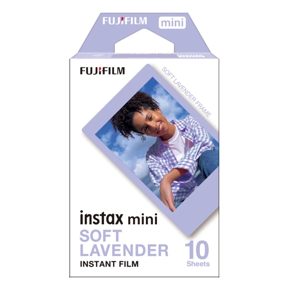 10-50 ورقة من فيلم Fujifilm Instax Mini الملون، فيلم لافندر ناعم، لكاميرا Fuji Mini مقاس 3 بوصات، طرازات 12 و11 و8 و9 و7s و40 و41 و25 و26 و70 Evo - 3