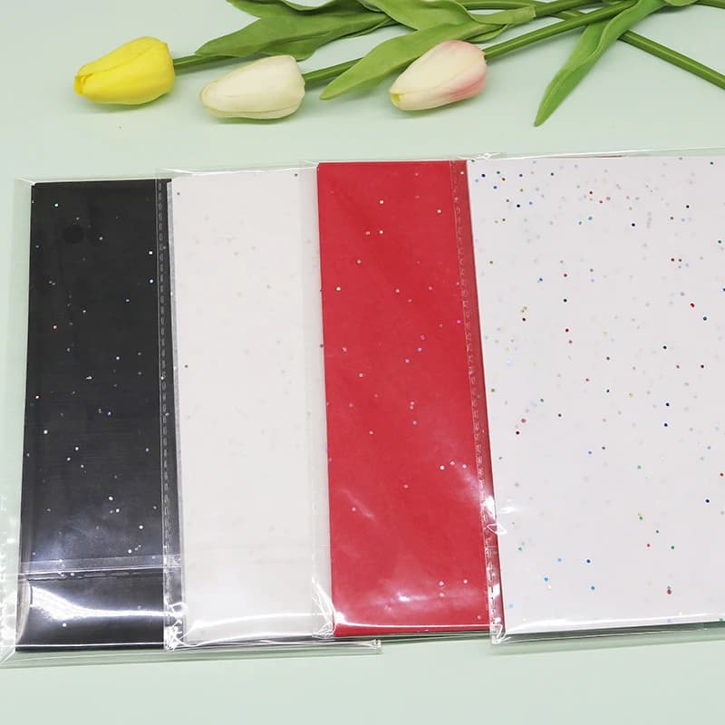 100 ورقة A5 ملونة 21x14 سم، أوراق تغليف النبيذ، ورق حرف يدوي للطي، ديكور منزلي لحفلات الزفاف - 6