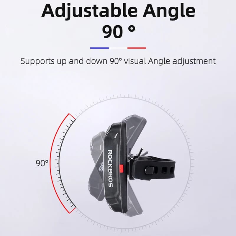 ROCKBROS Bike Tail Light Waterproof Seatpost Warning Bicycle Rear Light MTB Road LED Lamp Tailight USB Charging Cycling Light - 5