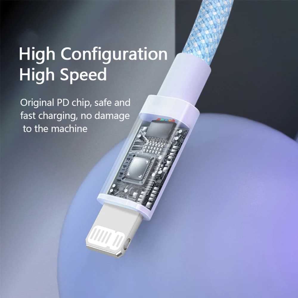 كابل PD 20 واط USB C لهاتف iPhone 14 و13 و12 و11 Pro Max وXs و8 Plus وسلك iPad بشحن سريع 3A وكابل بيانات Type C لهاتف iPhone - 3