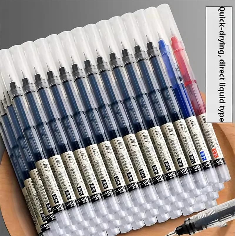 High Quality 0.5mm Quick Drying Fine Point Liquid Ink Pens Smooth Writing Comfortable Grip Non-Smudge for Office School Supplies - 2