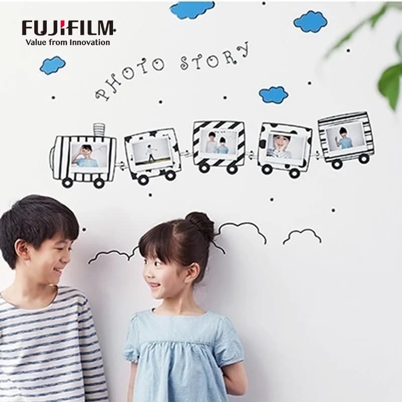 10-100 ورقة إنستاكس وايد فوجيفيلم حواف بيضاء ورق أسود 5 بوصة فيلم لكاميرا فوجي الفورية 210 200 100 300 400 AF فوتوببر - 4