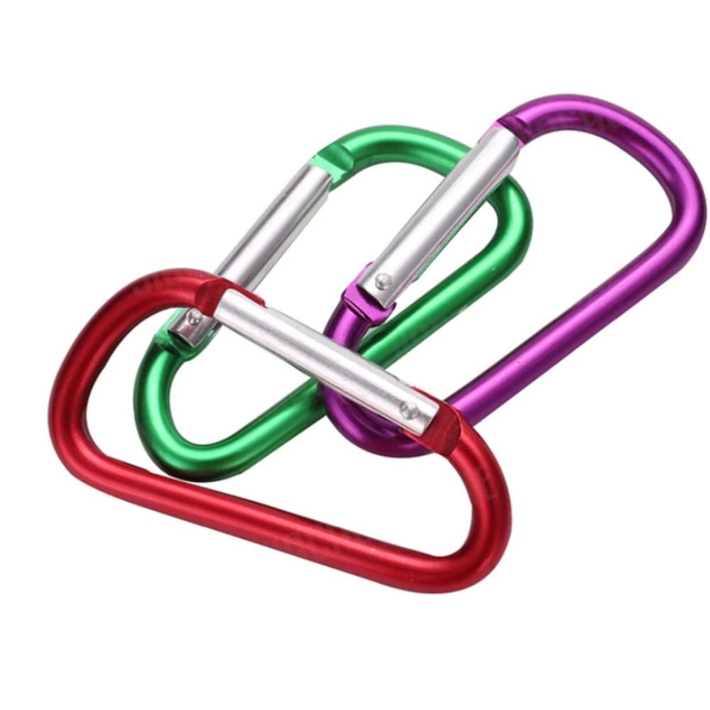 حلقة تسلق من الألومنيوم مع مشبك مفاتيح، أداة بقاء وتسلق للتخييم والمشي لمسافات طويلة - 3