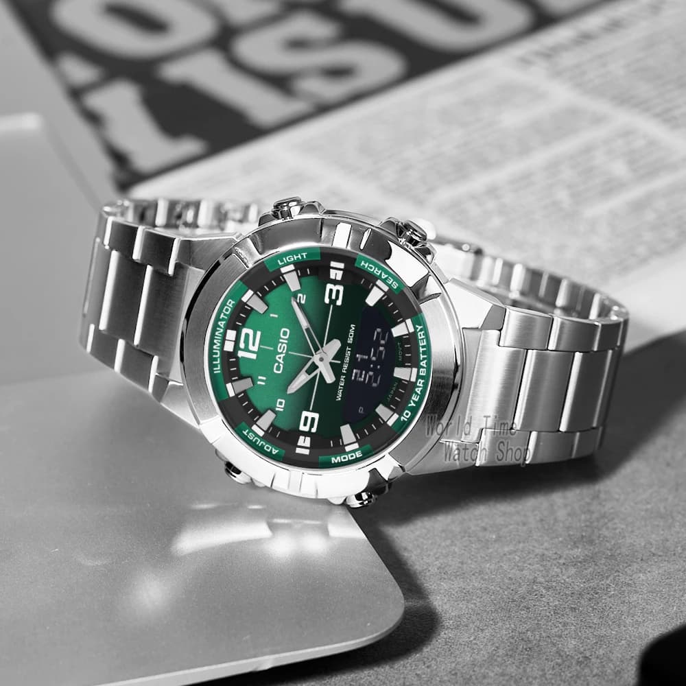 Casio watch for men top luxury set quartz 50m Waterproof  military dual display Watch relogio masculino AMW-870 - 3