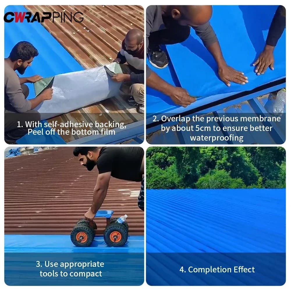 مقاوم للماء شريط لاصق ذاتي إصلاح تسرب السقف لزج ختم الكراك المقاومة العزل الحراري تجديد للمنزل - 5