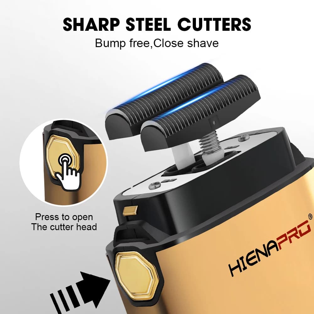 HIENA shaving machine men Electric shaver Hair clipper Rechargeable Metal Housing Pro Electric Shaver For Men Electric home - 3