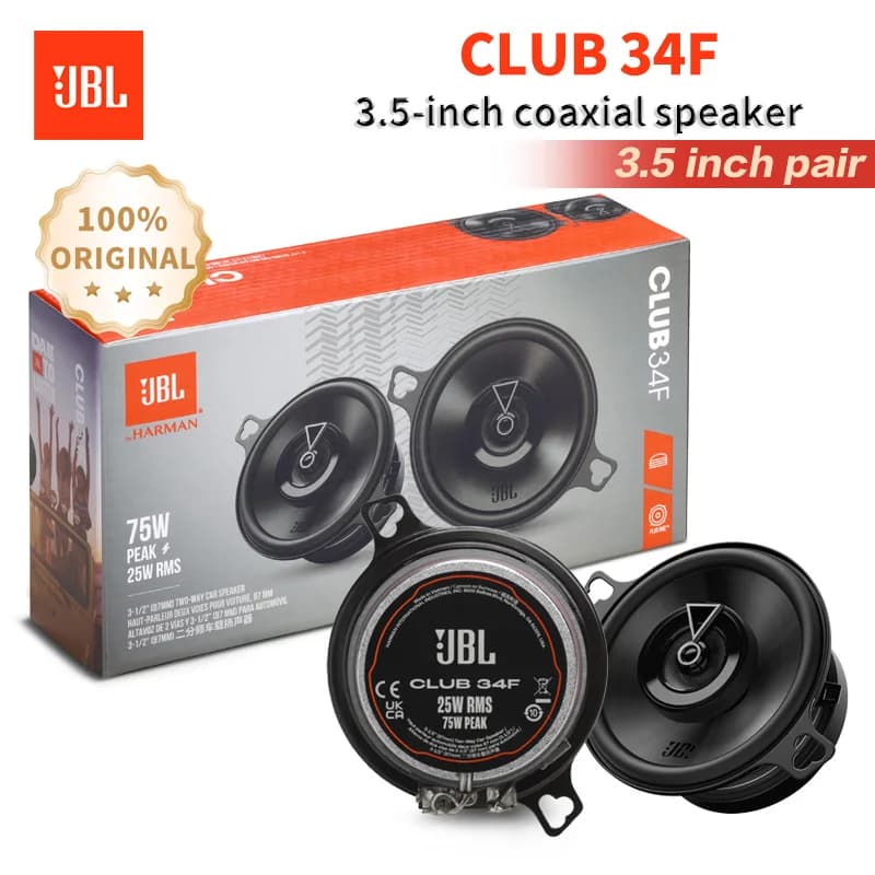 JBL Car Audio Speaker 3.5-Inch Coaxial Speaker Tweeter, Midrange Subwoofer JBL Official Genuine Stereo Speaker GX328