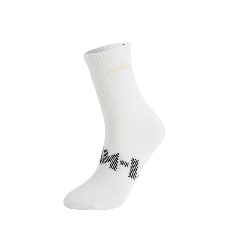 لي-نينغ للجنسين 3 أزواج جوارب رياضية للرجال والنساء مقاس 24-28 سم بحروف لي-نينغ جوارب رياضية قابلة للتنفس AWTV005 - 6