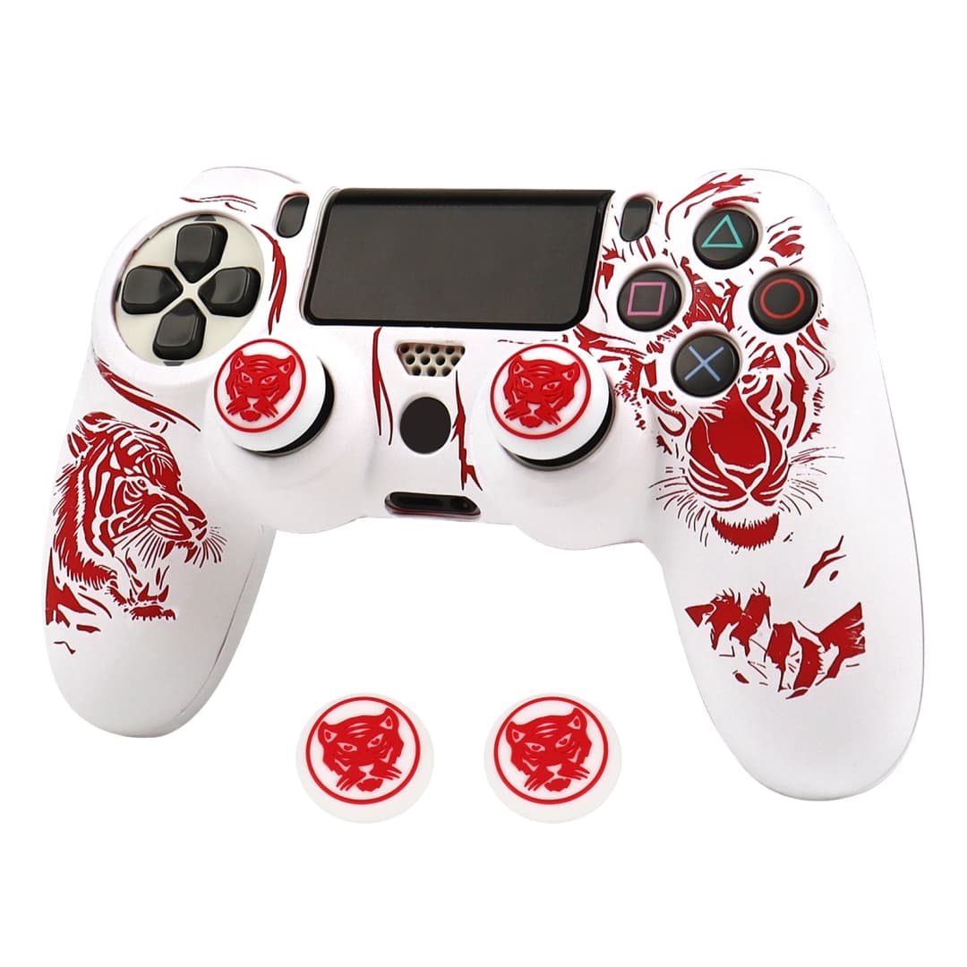 For PS4 Controller Case Soft Silicone Skin 360° Fit Dustproof Sweatproof Precise Cutouts Gamepad Cover Accessories - 2