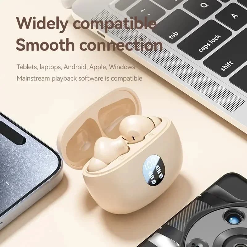 S510 Bluetooth  Wireless Touch Control Headphones HiFI Stereo Waterproof Earphone TWS Sports LED Display Headset with Microphone - 4