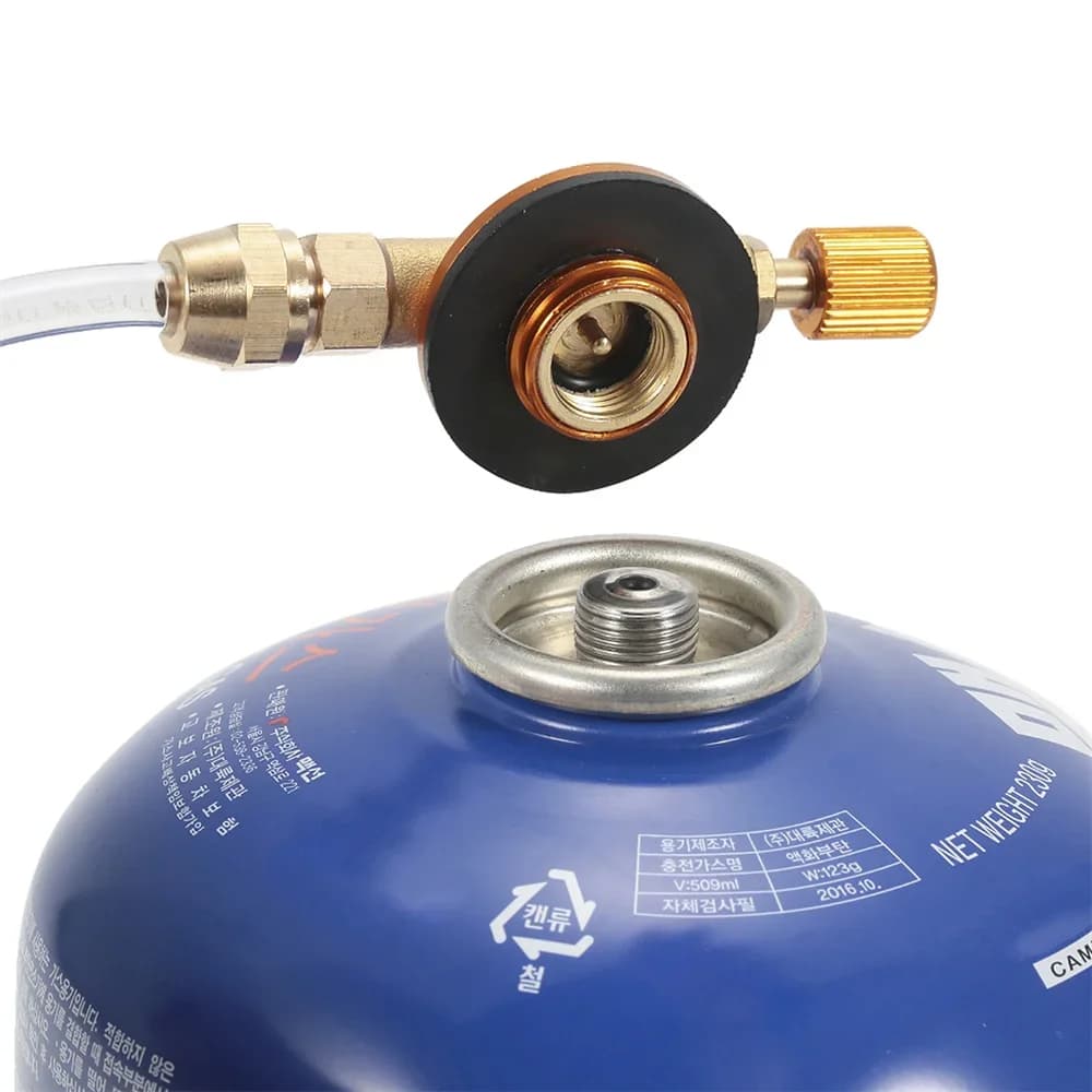 موقد غاز تخييم خارجي محول إعادة تعبئة بروبان محول أسطوانة وصلة خزان إكسسوارات - 4