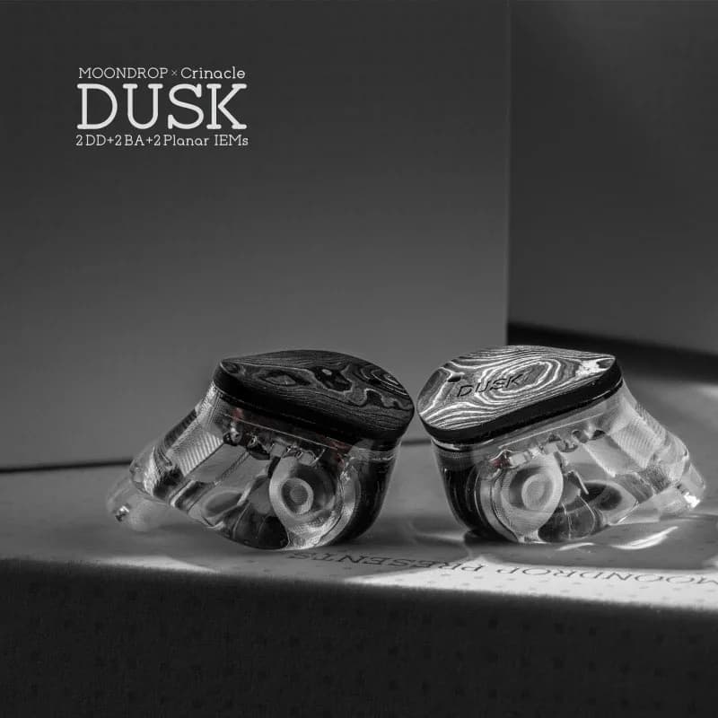 سماعات أذن داخلية MOONDROP x Crinacle DUSK 2DD+2BA+2Planar مع كابل 0.78 2pin ووصلة 3.5mm/USB-C - 2