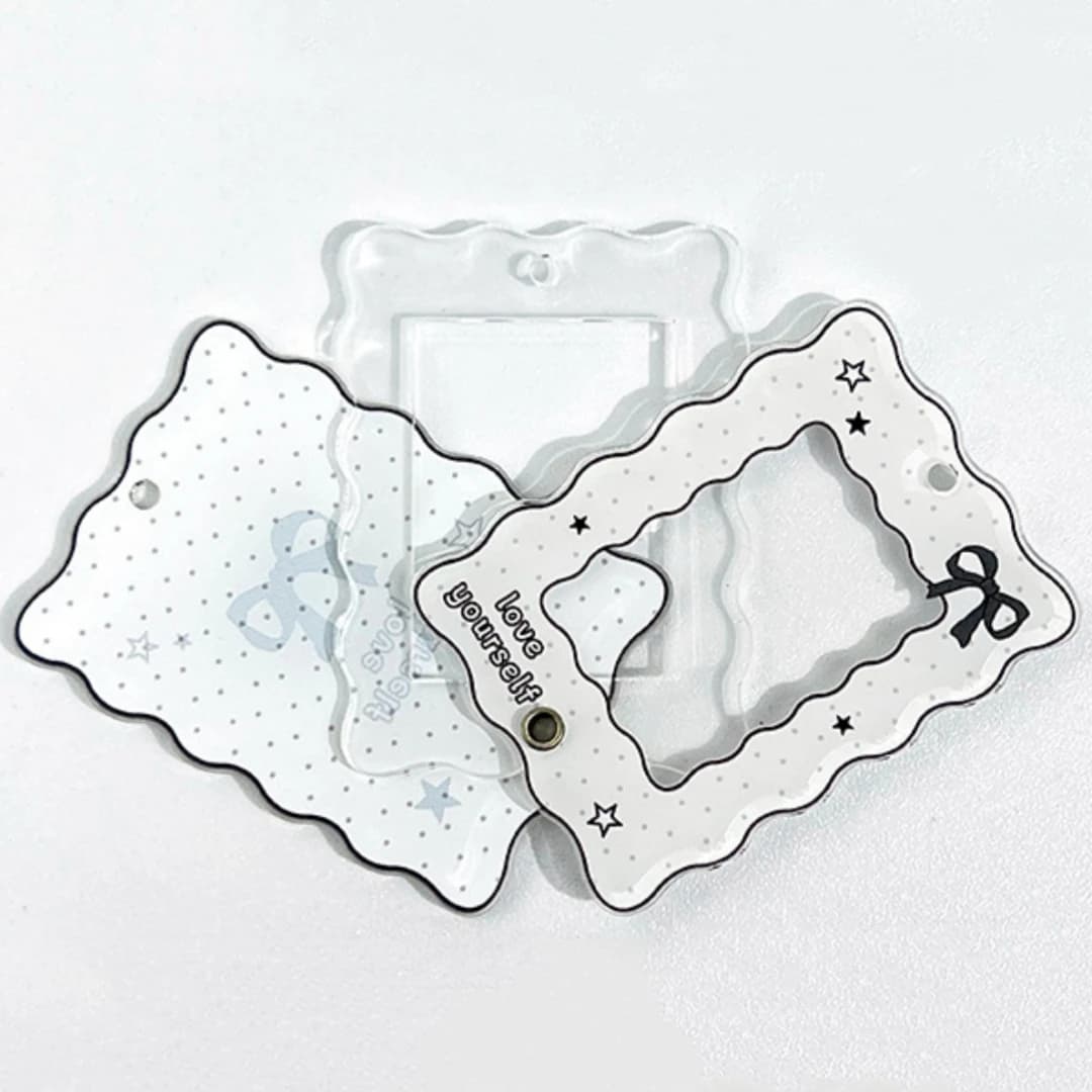 Acrylic Keychain Versatile Photo Frame Keychain Photo Organizer Keychain Simple For Bag Travel Backpack - 3