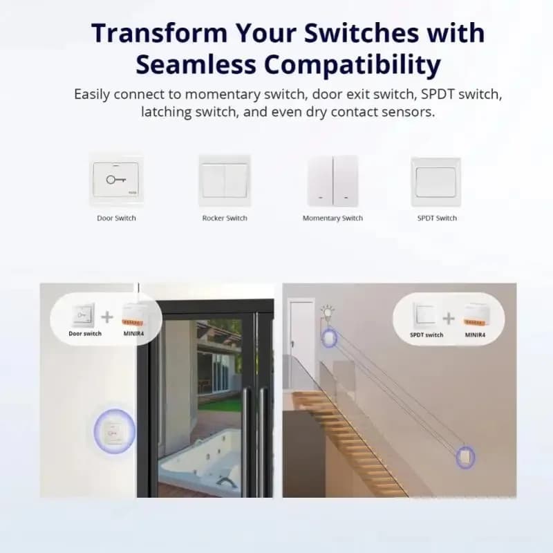 Sonoff Mini R4 Extreme Sonoff Minir4 Mini Sonoff R4 Wifi Smart Switch Two-Way Control Smart Home Works with Alexa Google Home - 5