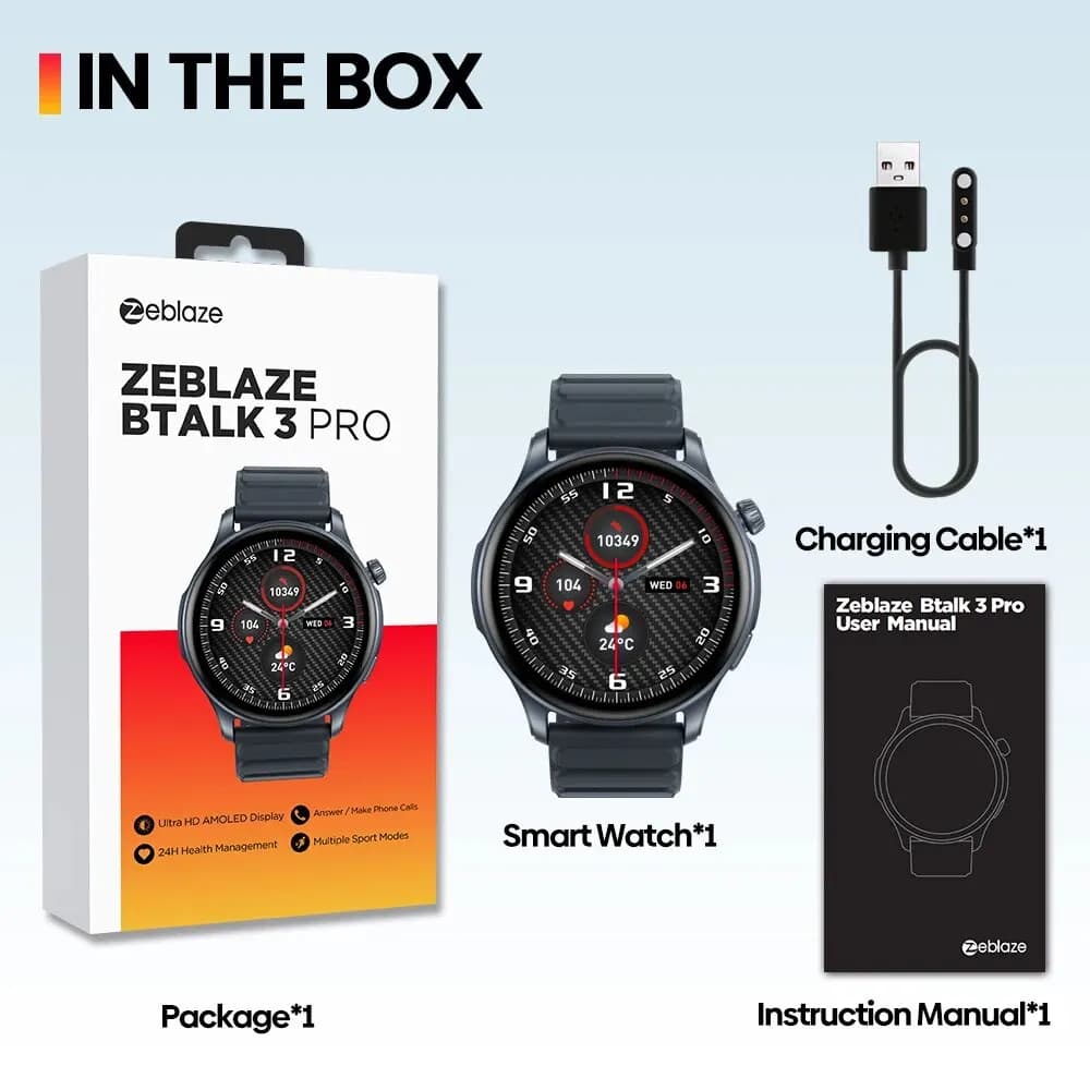 New Zeblaze Btalk 3 PRO Smart Watch 1.43" AMOLED Display Bluetooth Phone Calls Smartwatch Health and Fitness Tracking - 6