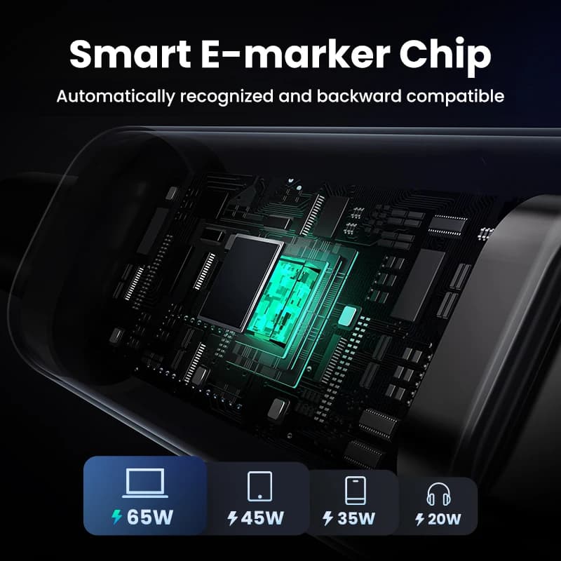 كابل يو جرين يو ان او بي دي 100 واط شحن سريع يو اس بي سي لآيفون 17 16 15 تايب سي إلى تايب سي كابل بيانات لسامسونج شاومي ماك بوك - 6