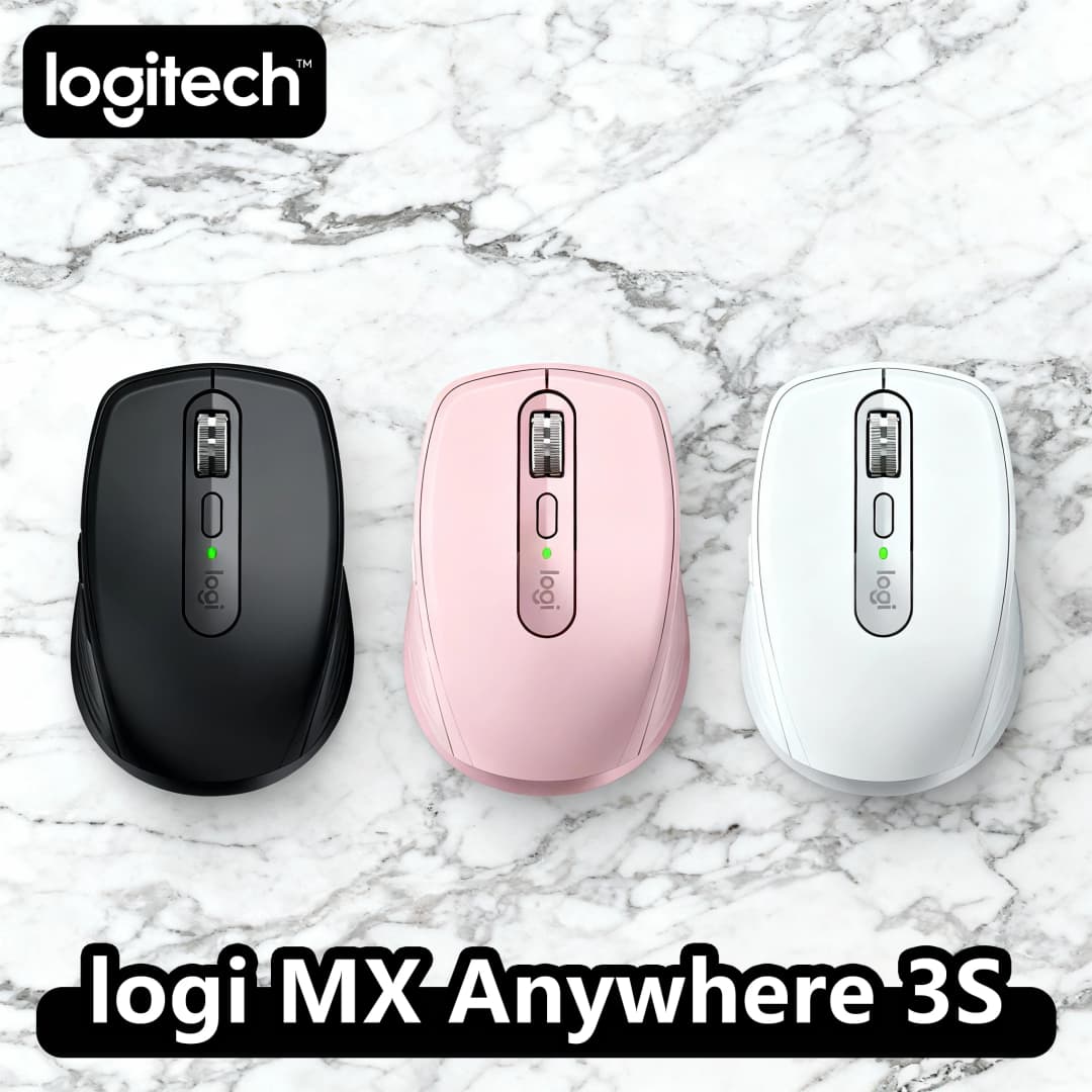 فأرة Logitech MX Anywhere 3S/ Pop /M350 لاسلكية، تدعم البلوتوث وUSB 2.4GHz، مناسبة للكمبيوتر المحمول