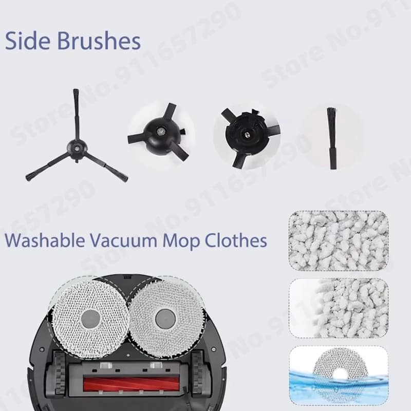 Roborock Qrevo S Qrevo Pro Qrevo MaxV Robot Vacuum Parts Main Roller Side Brush Hepa Filter Mop Pad Cloth Dust Bag Accessories - 5