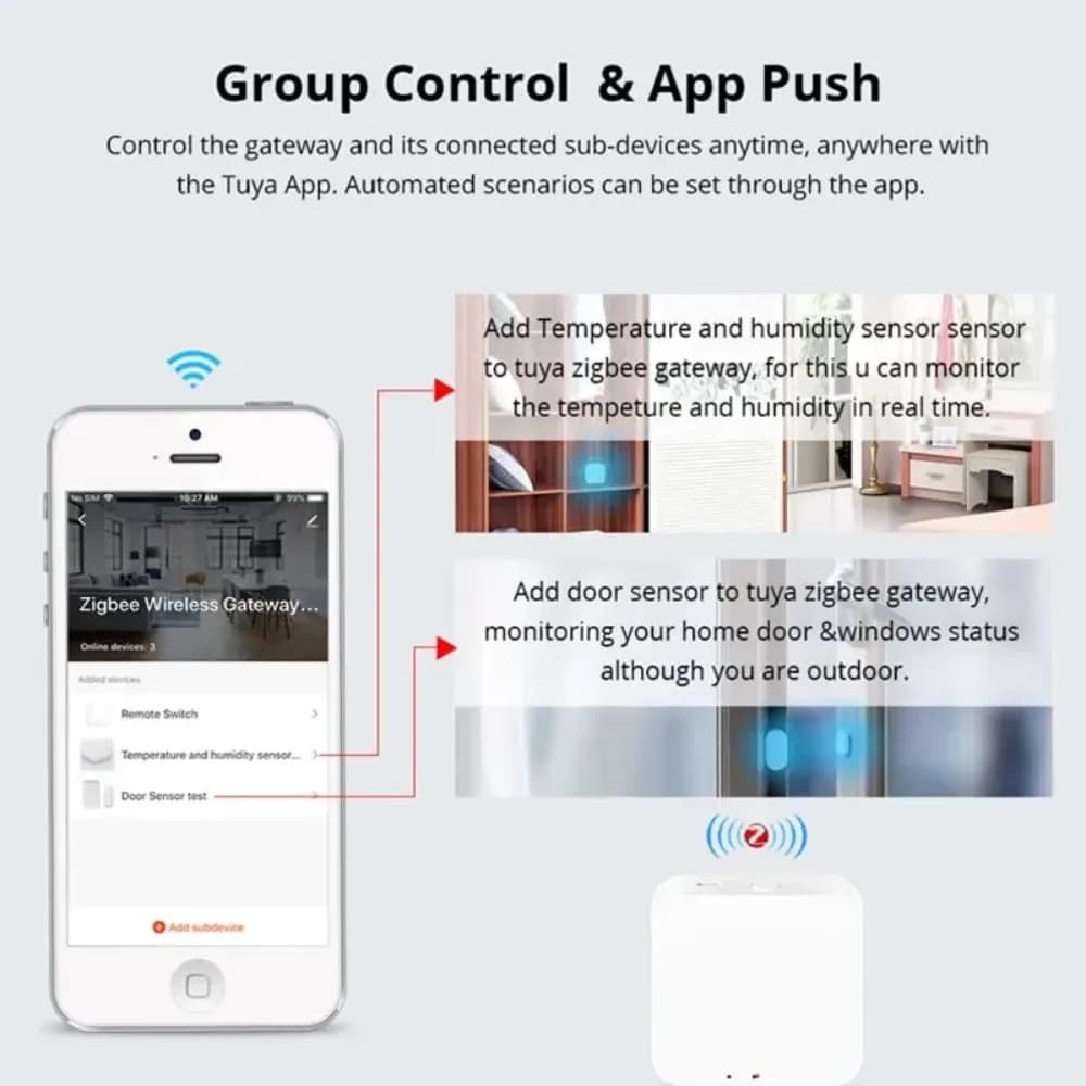 Tuya Zigbee 3.0 Gateway Hub Smart Home Wireless Bridge Smart Life APP Remote Control Automation Device Works with Alexa Google - 5