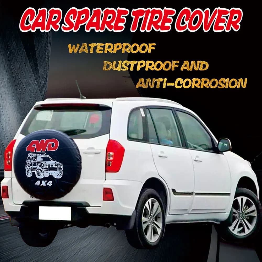 4x4 Overland Vehicle Spare Tire Cover Case Bag Pouch Weatherproof Dust-Proof Wheel Covers for Suzuki Mitsubish 14/15/16/17 inch - 2