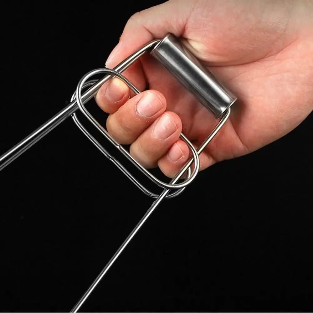 مشبك طبق ساخن قابل للطي من الفولاذ المقاوم للصدأ، أدوات مطبخ - 3