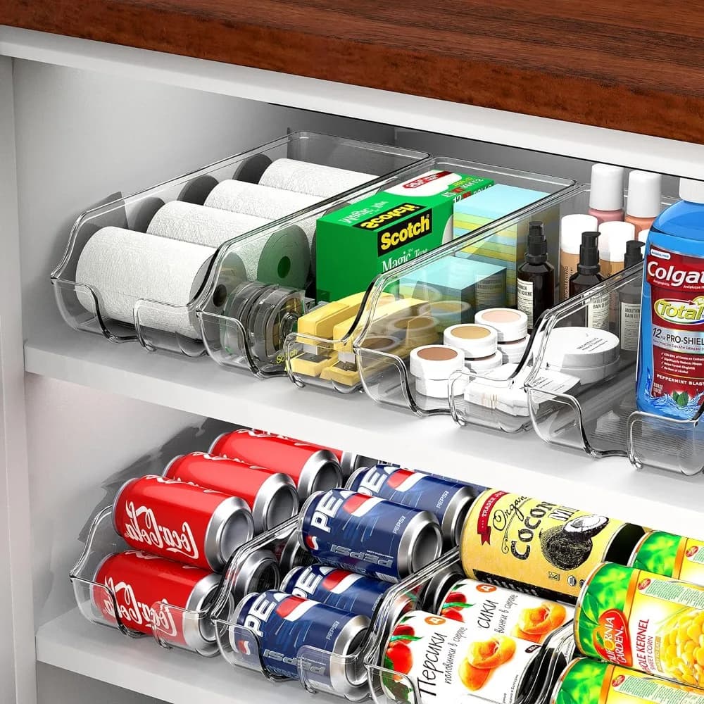 1/2pcs Kitchen Storage Cans, Soda Cans, Storage Cans, Refrigerator Freezer Organizers, Can Dispensers, Kitchen Accessories - 2