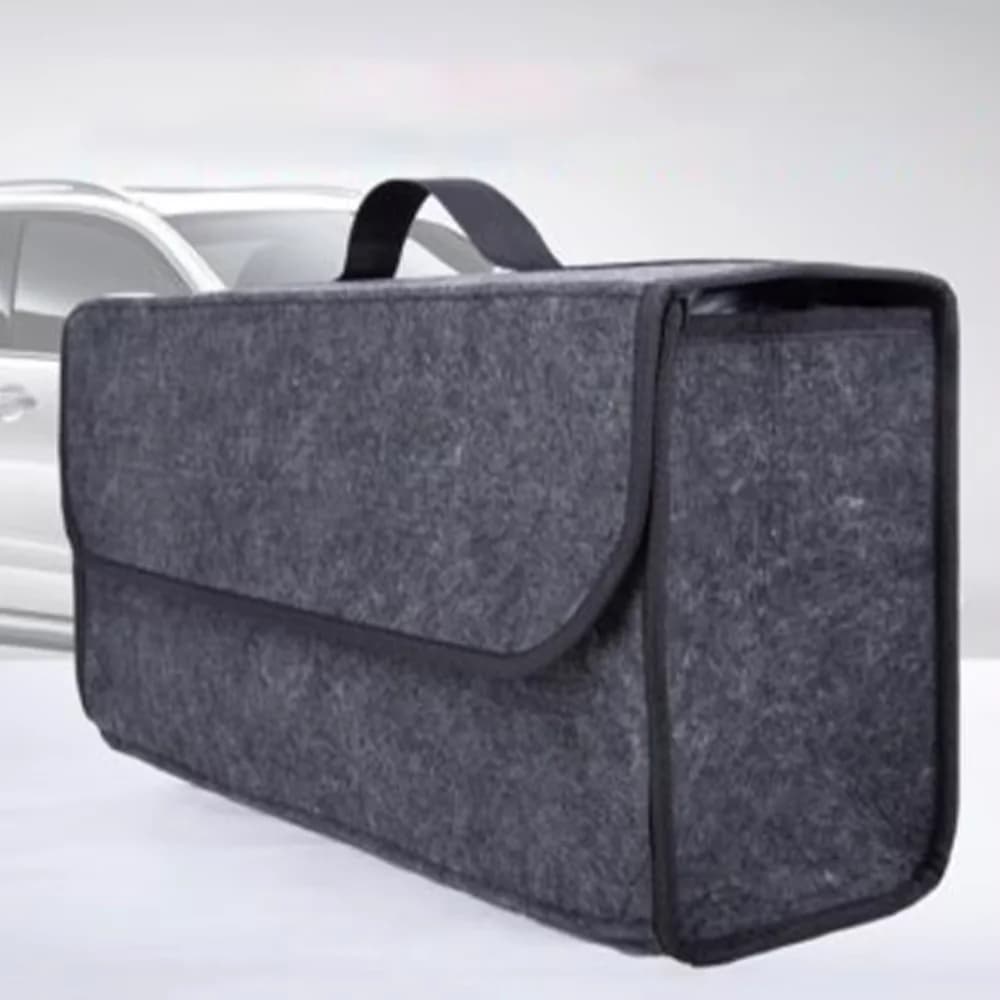 Felt Big Anti Slip Compartment Boot Storage Organizer Tool Car Storage Bag Car Trunk Organizer Soft Felt Storage Box Accessories - 6