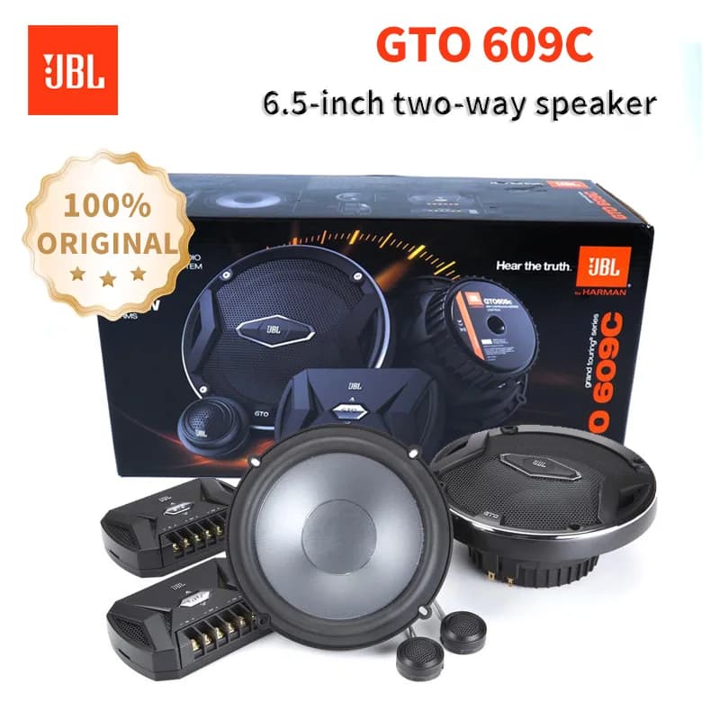 JBL car audio 6.5-inch two-way set treble midrange bass stereo surround sound subwoofer Harman GTO609C270W door speaker