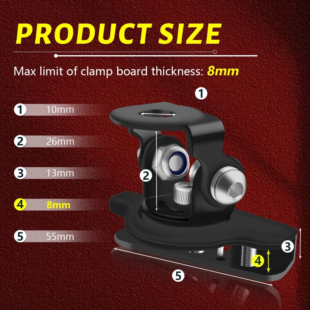 حامل تثبيت ضوء عمل LED عالمي 2 قطعة، حامل تثبيت شريط إضاءة LED للغطاء، حامل مصباح ضباب لسيارات الجيب والشاحنات والسيارات الرياضية متعددة الاستخدامات المخصصة للطرق الوعرة - 2