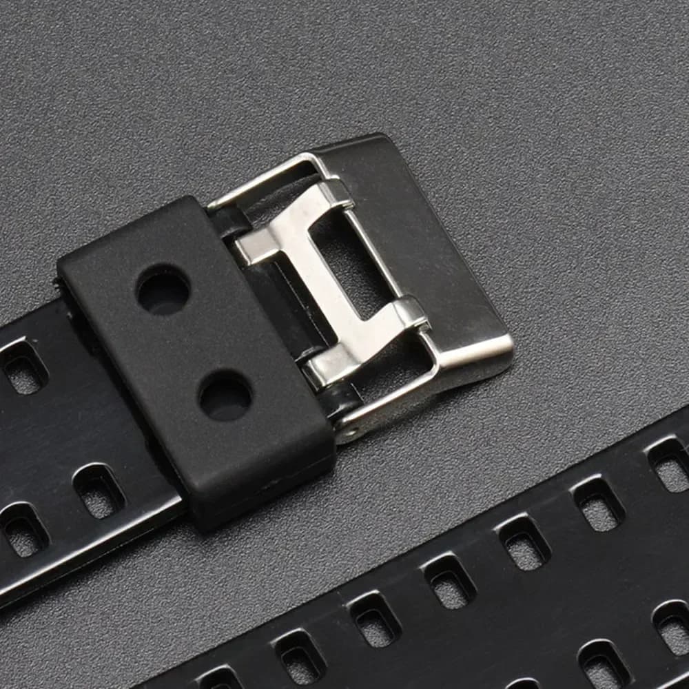 حزام لـ Casio G-Shock GA-100/110/120/140/200/400/700 800 GD-100/110/120 G-8900 GLS-100 بديل حزام ساعة من راتنج السيليكون 16 ملم - 4