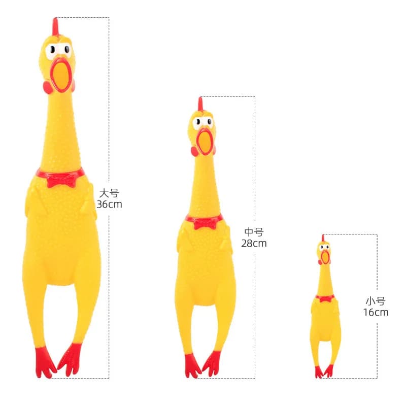 Screaming Chicken Squeeze Sound Toy Pets Dog Toys Product Shrilling Decompression Tool Squeak Vent chicken Chicken Interesting - 2