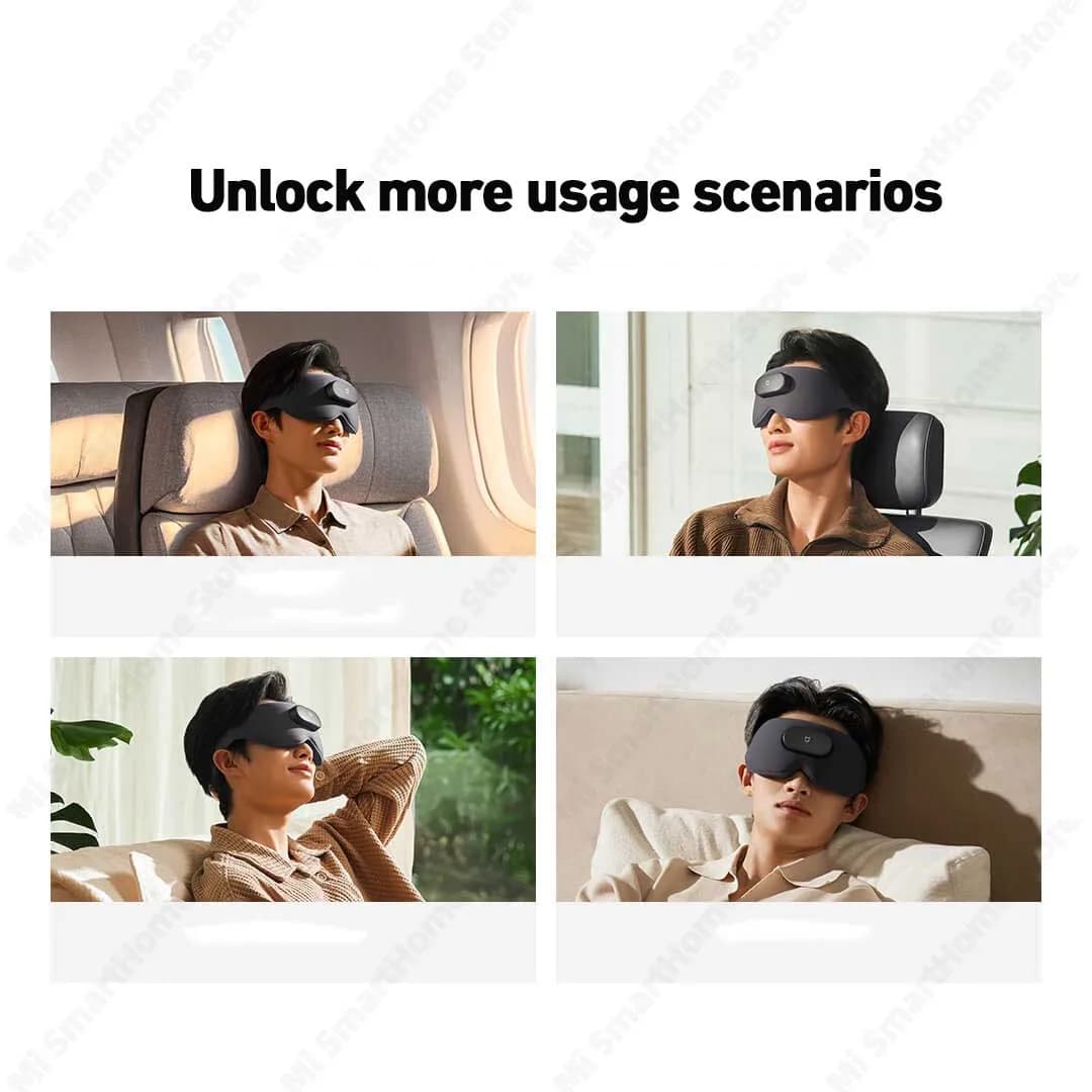 Xiaomi Mi Smart Massage Eye Mask, 3D Blackout Heat Therapy SPA Vibration Zone Massage 800mAh APP Control 100g Lightweight - 3