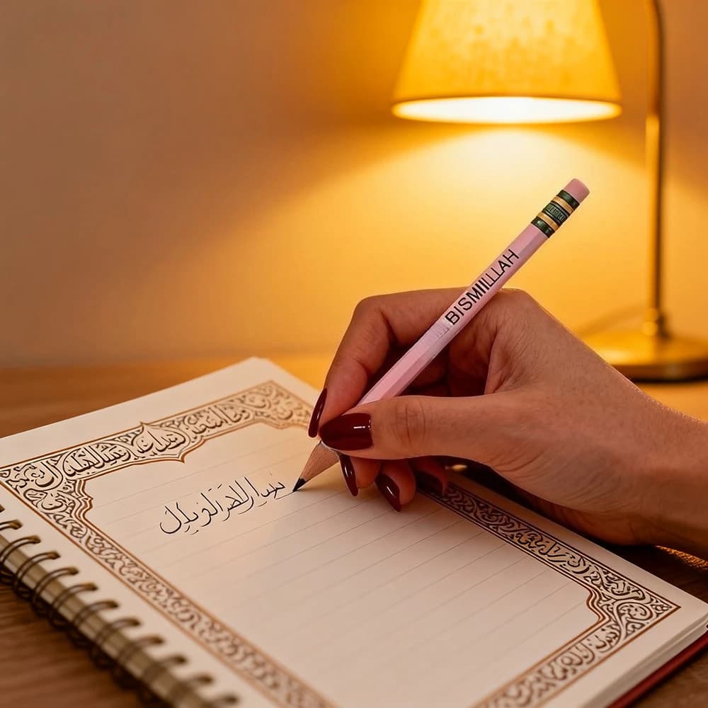 5 أقلام حفر بسم الله - هدية عيد الفطر للأطفال والمراهقين - ديكور عيد مبارك - هدية العيد الإسلامي - 3