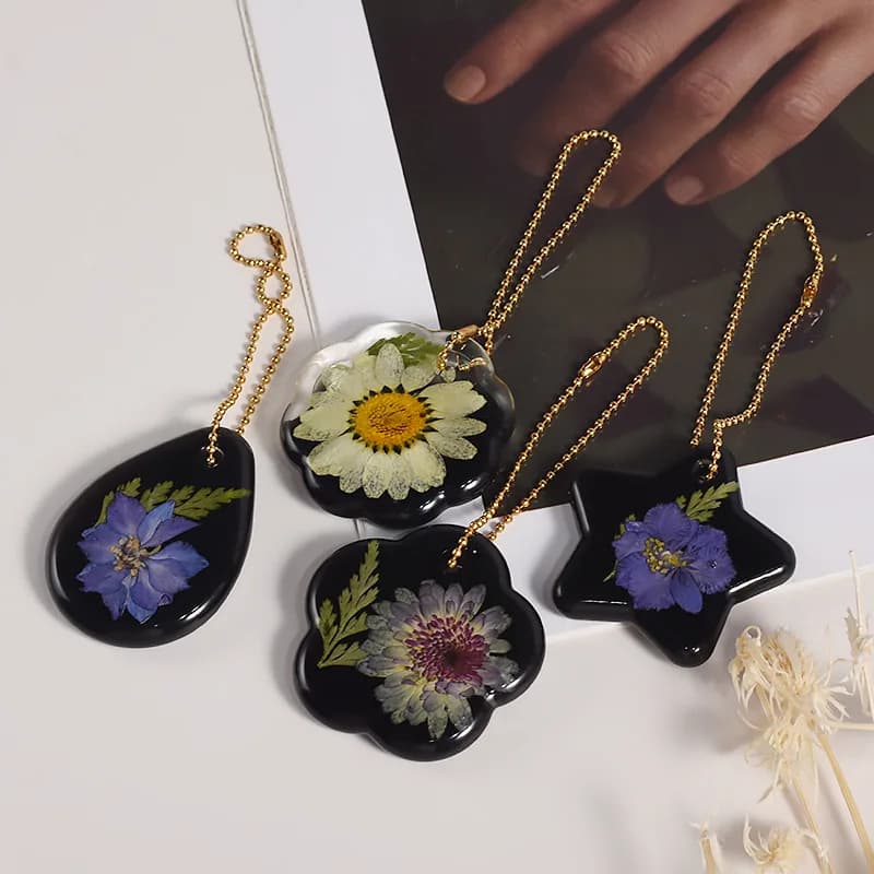 16 قطعة مجموعة قوالب مجوهرات السيليكون مع ثقوب DIY بها بنفسك القلب UV الايبوكسي الراتنج قالب قلادة المفاتيح المعلقات أقراط صنع قالب مجموعة - 3