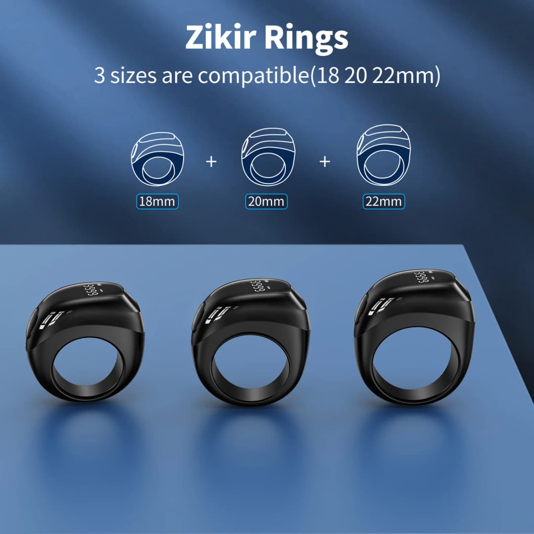 Muslim Gift Ceramics Smart Electronic Zikr Ring Counter Digital Azan Alarm Clock Tasbeeh Tasbih Zikr Ring - 3