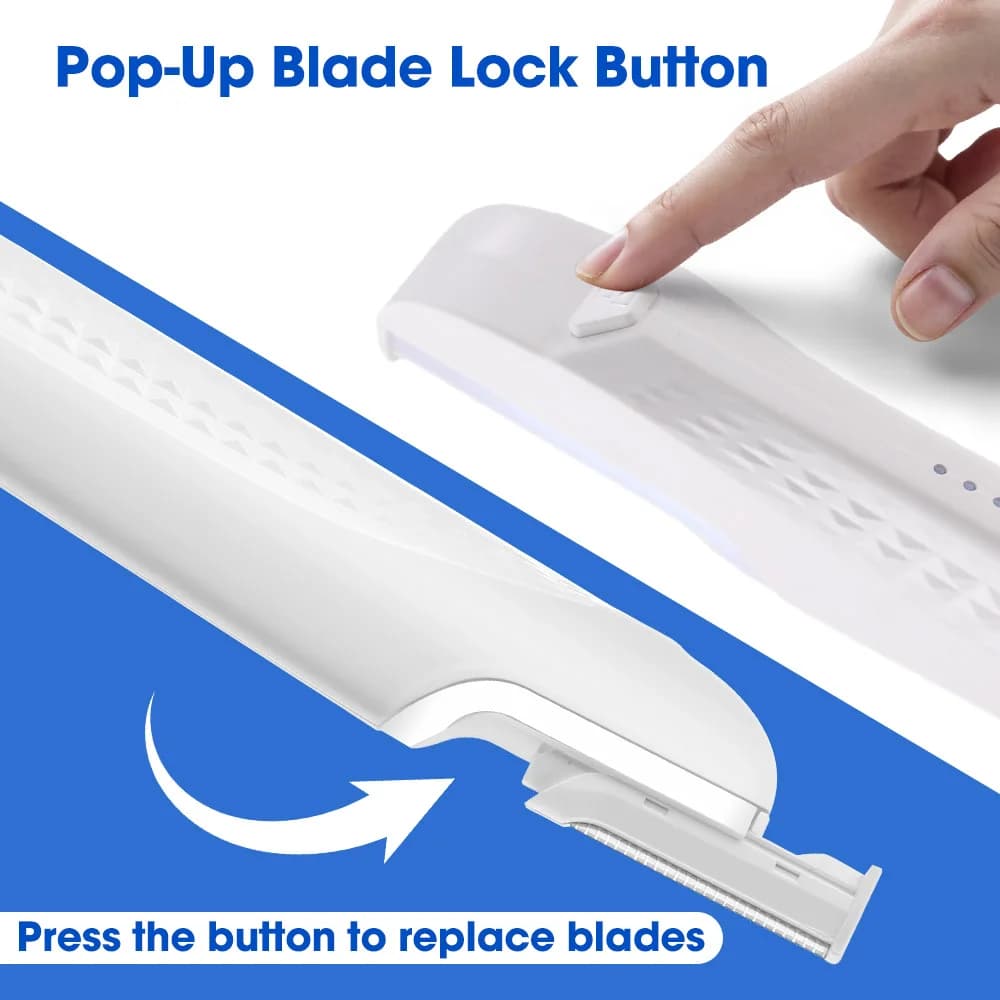 ماكينة حلاقة كهربائية للسيدات لإزالة شعر الوجه بتقنية الديرما بلانينغ، تقشير الوجه، إزالة الشعر، شفرة لإزالة شعر الوجه مع 6 رؤوس قابلة للاستبدال، ماكينة حلاقة محمولة - 5