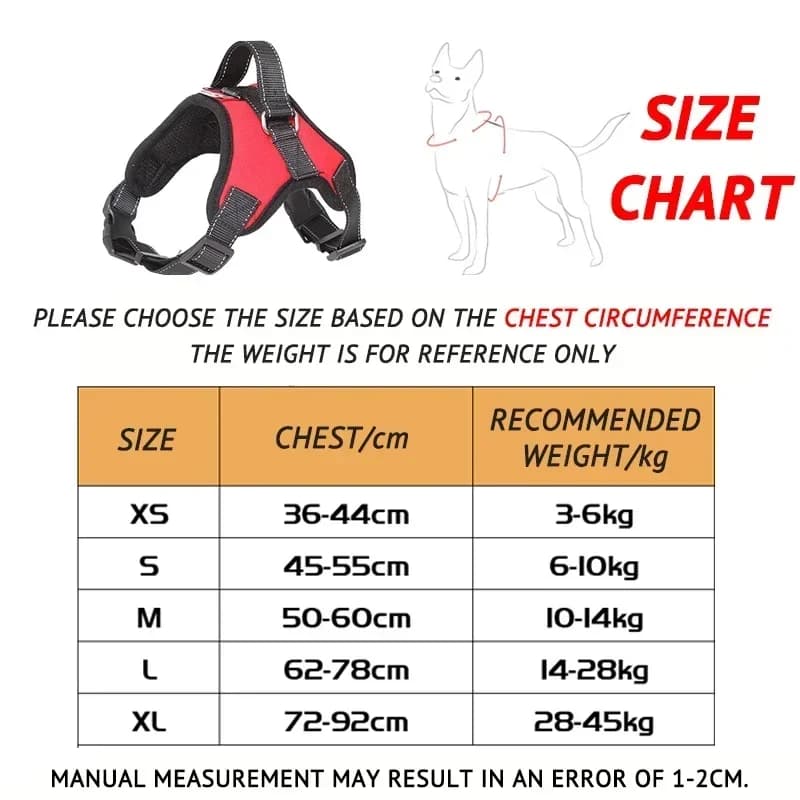 Saddle Dog Harness Reflective Adjustable Pet Harness No Pull Walking Training Small Medium Large Big Dogs Chest Strap Product - 4